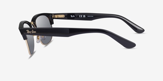 Ray-Ban Clubmaster Reverse Gold Black AcetateSunglass Frames from EyeBuyDirect, Side View