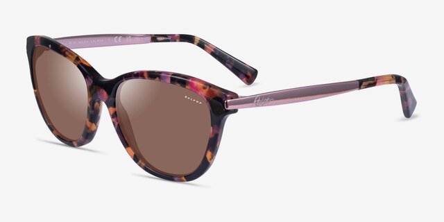 Ralph RA5201 Dark Floral AcetateSunglass Frames from EyeBuyDirect, Angle View