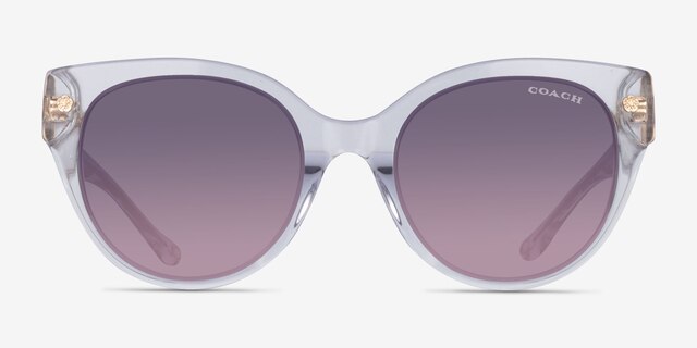 Coach HC8393U Cr612 Transparent Clear AcetateSunglass Frames from EyeBuyDirect, Front View