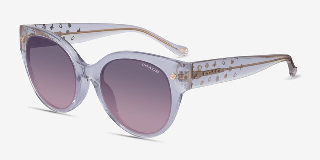 Coach HC8393U Cr612 Transparent Clear AcetateSunglass Frames from EyeBuyDirect, Angle View