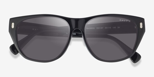 Ralph RA5303U Black AcetateSunglass Frames from EyeBuyDirect, Closed View