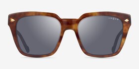 Vogue Eyewear VO5380S Brown Tortoise Acétate Soleil de Lunette de vue d'EyeBuyDirect, Vue de Face