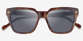 Vogue Eyewear VO5380S Brown Tortoise Acétate Soleil de Lunette de vue d'EyeBuyDirect, Vue Rapprochée