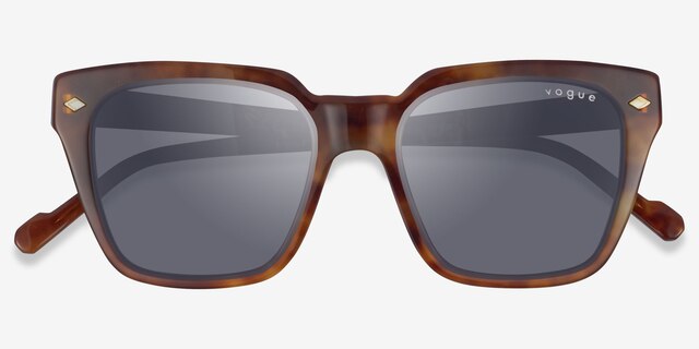 Vogue Eyewear VO5380S Brown Tortoise AcetateSunglass Frames from EyeBuyDirect, Closed View
