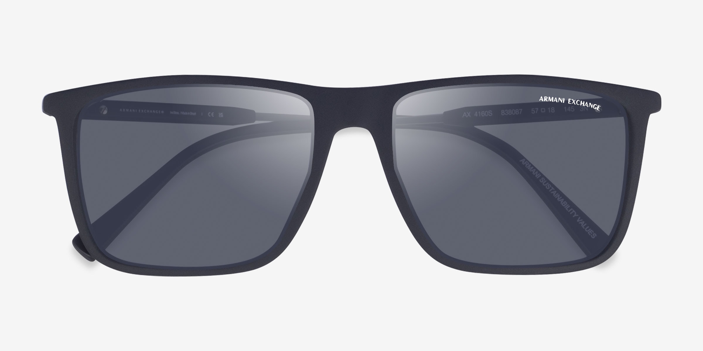 Armani Exchange AX4160S - Square Matter Black Frame 