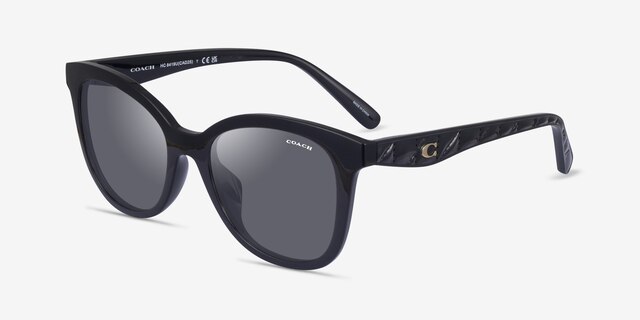 Coach HC8419U Cad25 Black Eco-friendlySunglass Frames from EyeBuyDirect, Angle View
