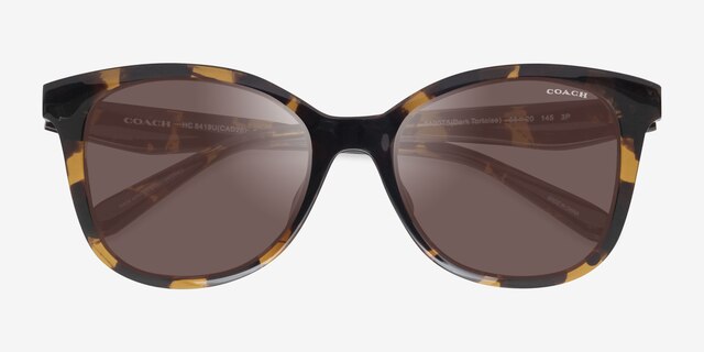 Coach HC8419U Cad26 Dark Tortoise Eco-friendlySunglass Frames from EyeBuyDirect, Closed View