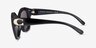 Coach HC8421U Cad31 Black PlasticSunglass Frames from EyeBuyDirect, Side View