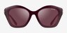 Coach HC8421U Cad31 Milky Burgundy PlasticSunglass Frames from EyeBuyDirect, Front View