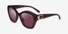 Coach HC8421U Cad31 Milky Burgundy PlasticSunglass Frames from EyeBuyDirect, Angle View