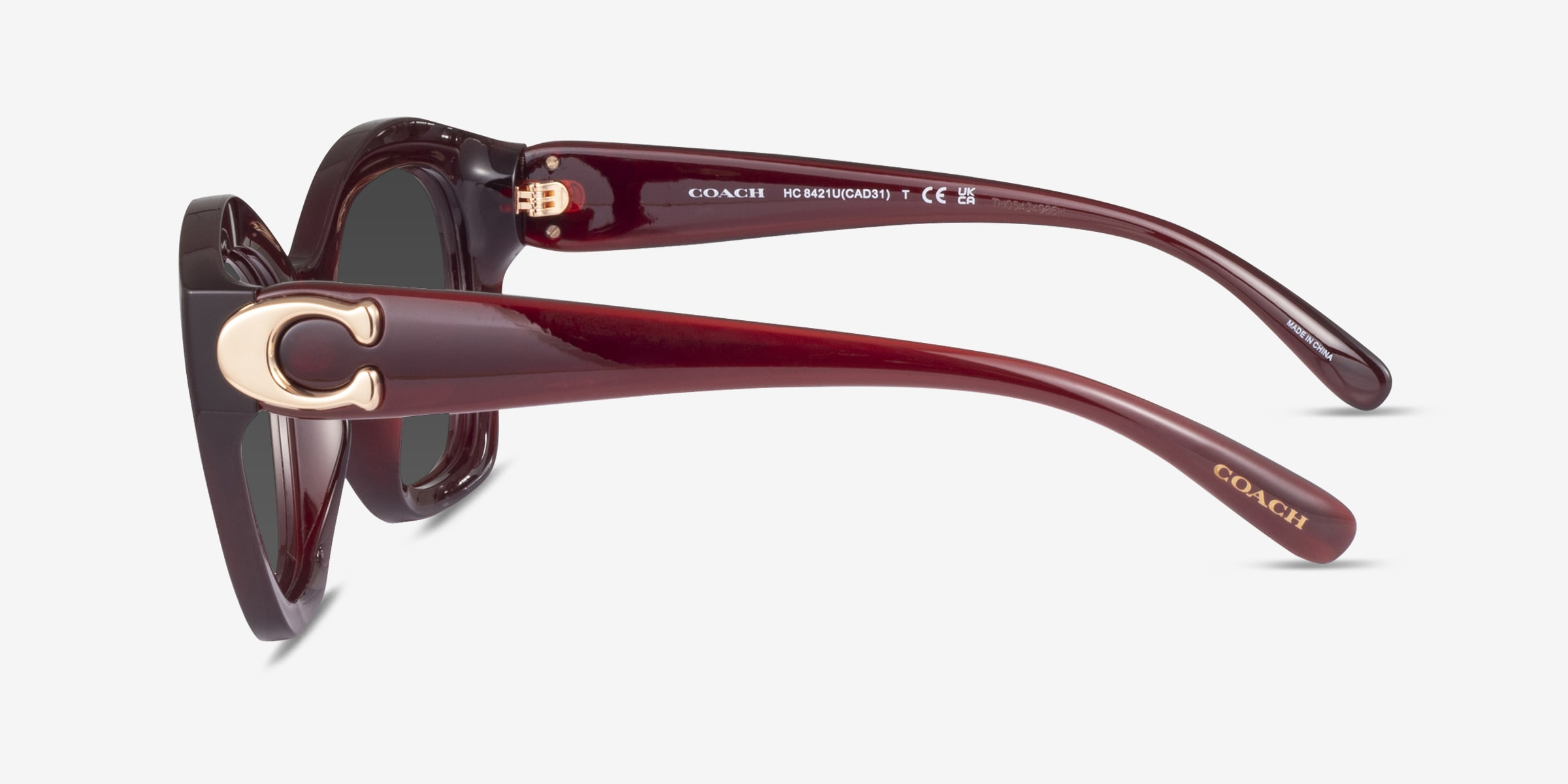 Coach HC8421U CAD31 - Cat Eye Milky Burgundy Frame  display picture 1