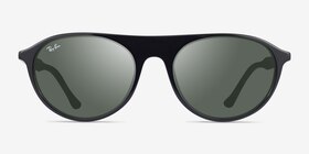 Ray-Ban RB2215 Noir Acétate Soleil de Lunette de vue d'EyeBuyDirect, Vue de Face