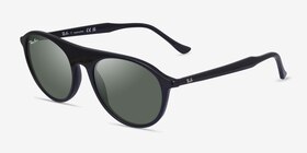 Ray-Ban RB2215 Noir Acétate Soleil de Lunette de vue d'EyeBuyDirect, Vue d'Angle