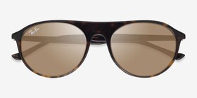 Ray-Ban RB2215 Écailles Acétate Soleil de Lunette de vue d'EyeBuyDirect, Vue Rapprochée