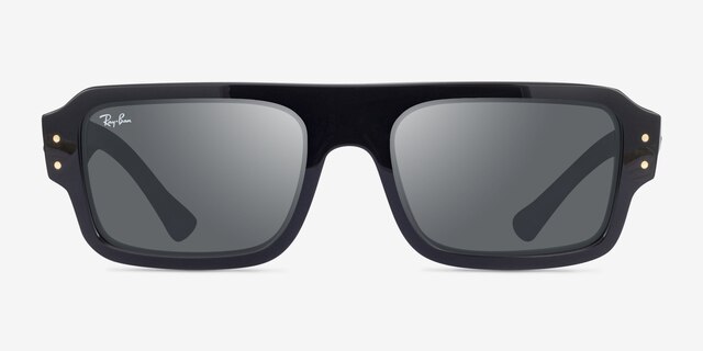 Ray-Ban RB4454 Lukas Black AcetateSunglass Frames from EyeBuyDirect, Front View