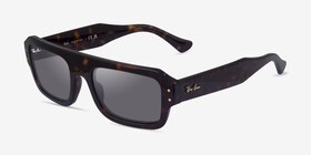 Ray-Ban RB4454 Lukas Écailles Acétate Soleil de Lunette de vue d'EyeBuyDirect, Vue d'Angle