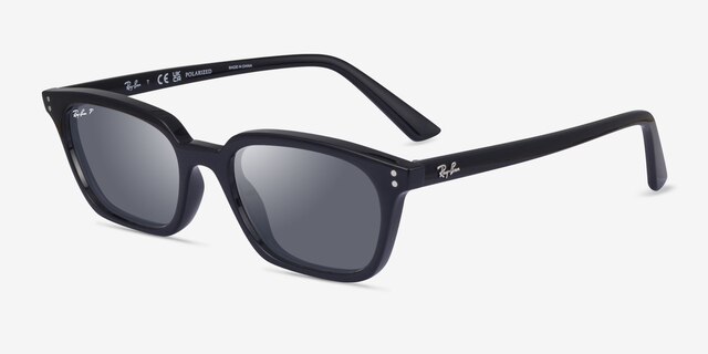 Ray-Ban RB4456 Zaya Noir Éco-responsableSoleil de Lunette de vue d'EyeBuyDirect, Vue d'Angle