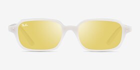 Ray-Ban RB4455 Zuri Blanche Éco-responsable Soleil de Lunette de vue d'EyeBuyDirect, Vue de Face