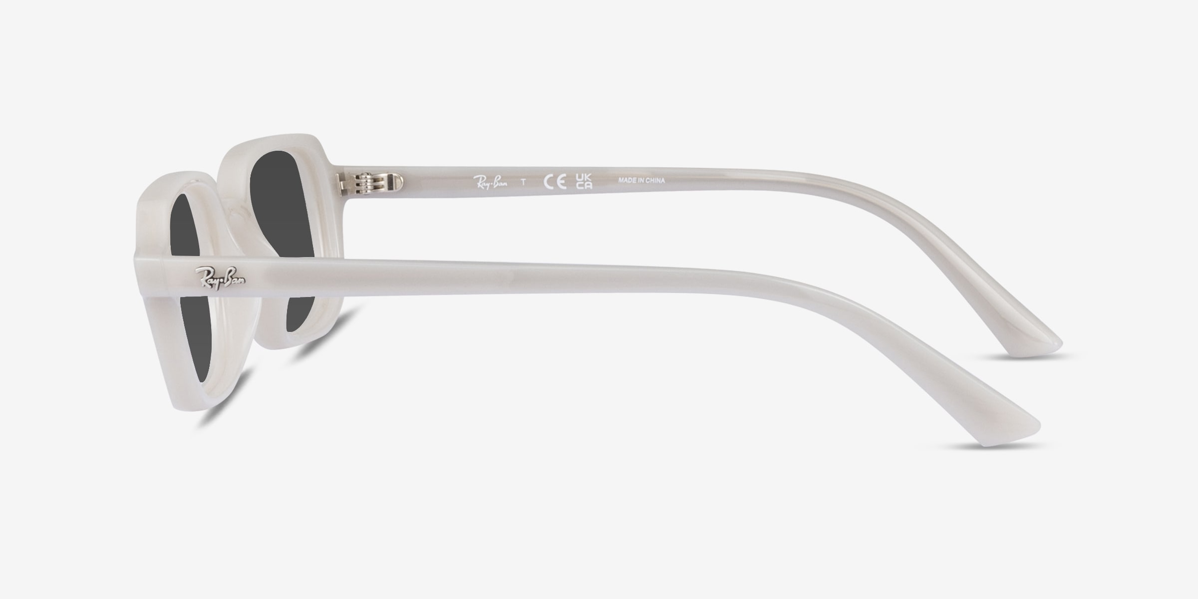 Ray-Ban RB4455 Zuri - Rectangle White Frame Sunglasses For Women
