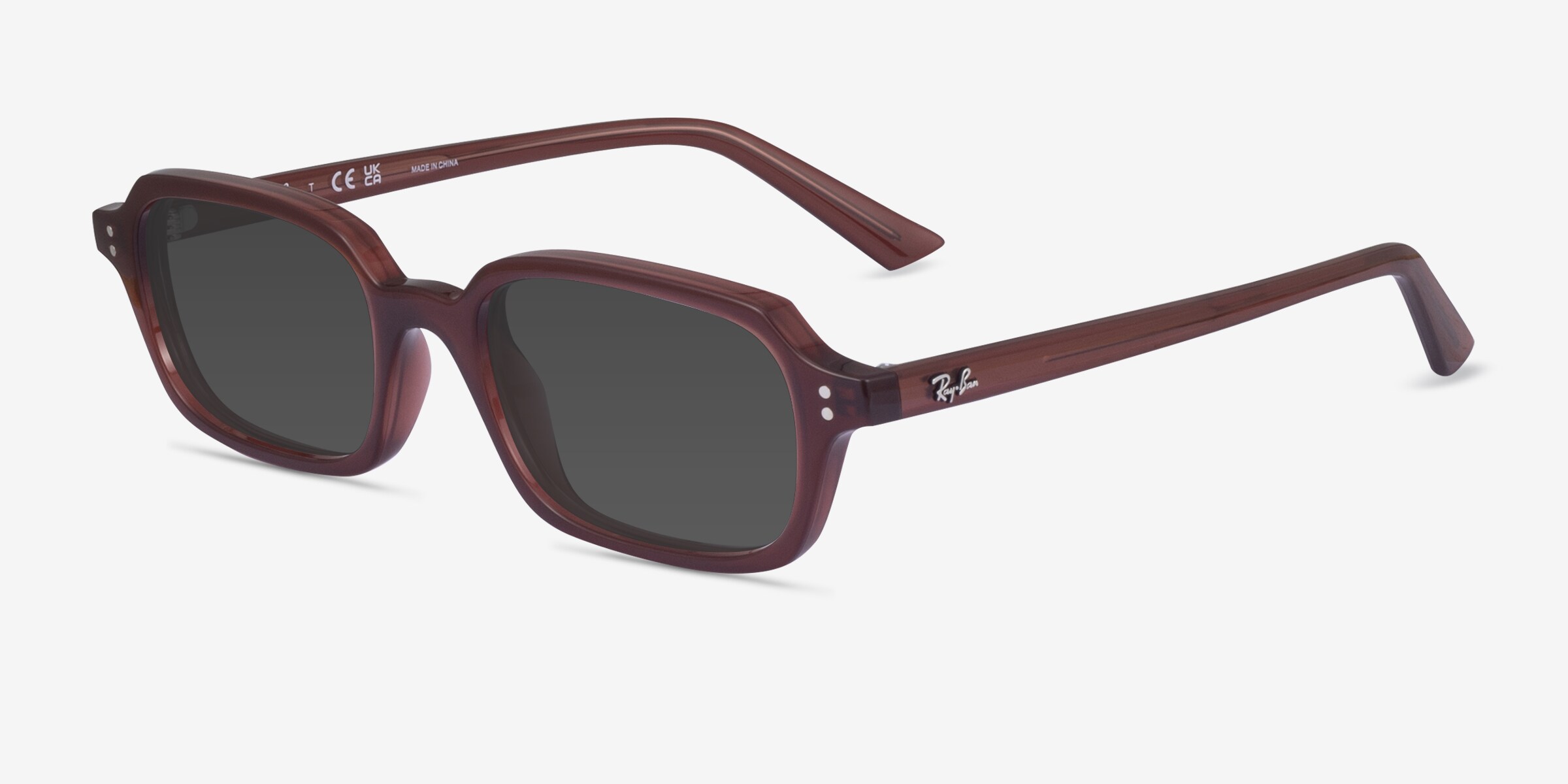 Ray-Ban RB4455 Zuri - Rectangle Red Frame Sunglasses For Women