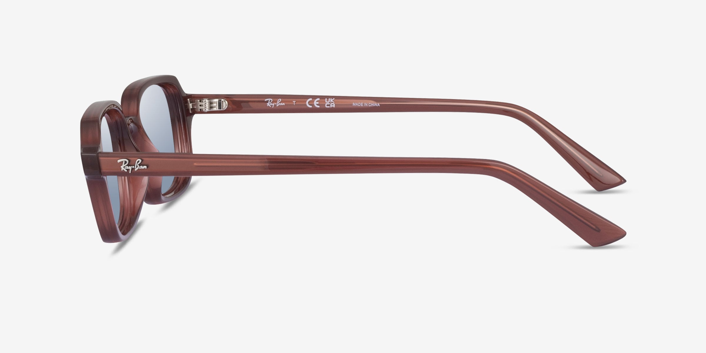 Ray-Ban RB4455 Zuri - Rectangle Red Frame Sunglasses For Women