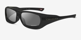Oakley De Soto Polished Black Plastique Soleil de Lunette de vue d'EyeBuyDirect, Vue d'Angle