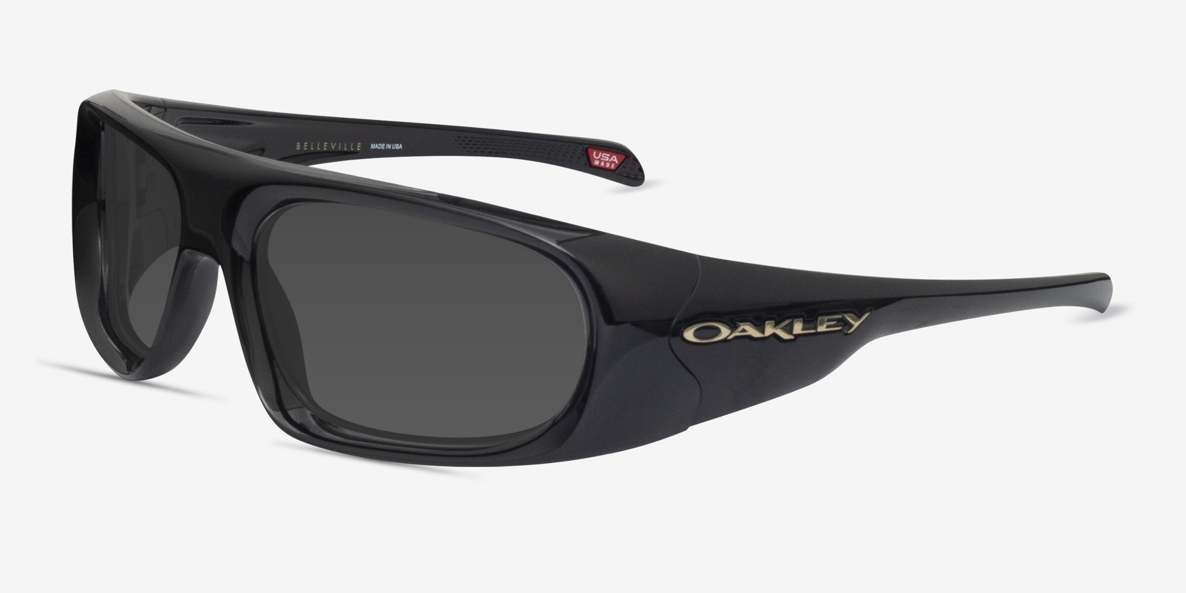 Oakley Belleville - Rectangle Black Frame Prescription Sunglasses