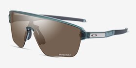 Oakley Corridor Vert Plastique Soleil de Lunette de vue d'EyeBuyDirect, Vue d'Angle