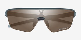 Oakley Corridor Vert Plastique Soleil de Lunette de vue d'EyeBuyDirect, Vue Rapprochée