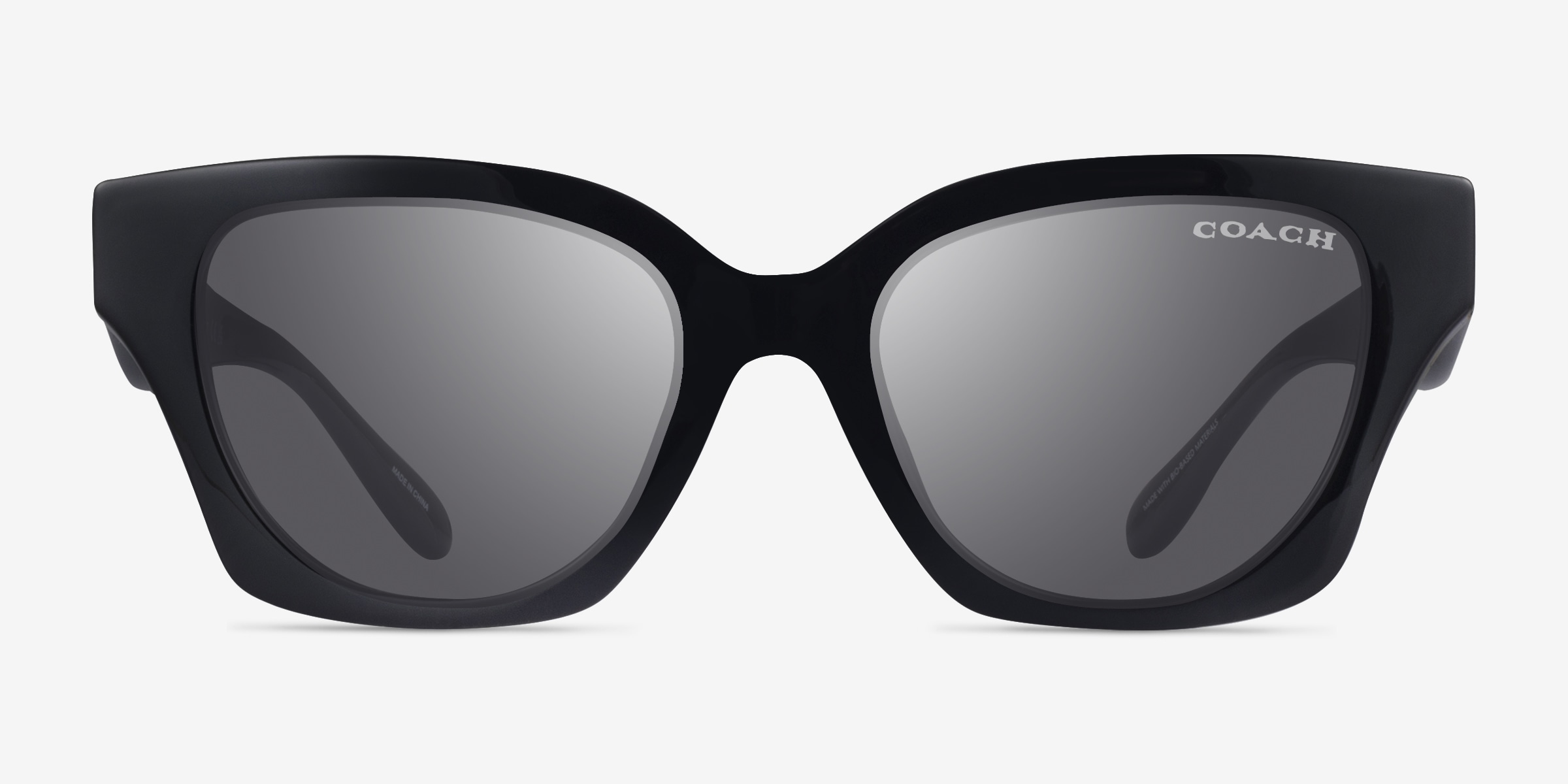 Coach HC8418U CAD18 - Cat Eye Black Frame Sunglasses For Women