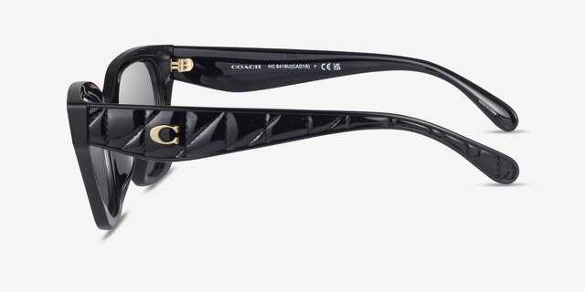 Coach HC8418U Cad18 Black Eco-friendlySunglass Frames from EyeBuyDirect, Side View