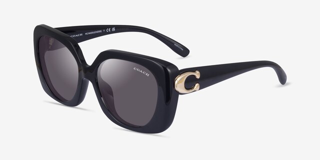 Coach HC8422U Cad33 Black PlasticSunglass Frames from EyeBuyDirect, Angle View
