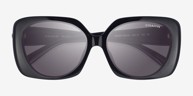 Coach HC8422U Cad33 Black PlasticSunglass Frames from EyeBuyDirect, Closed View