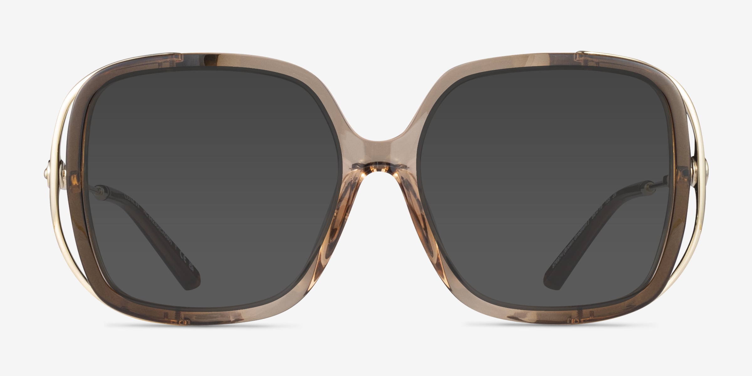 Coach HC8423U CAD80 - Square Brown Gradient Frame Sunglasses 