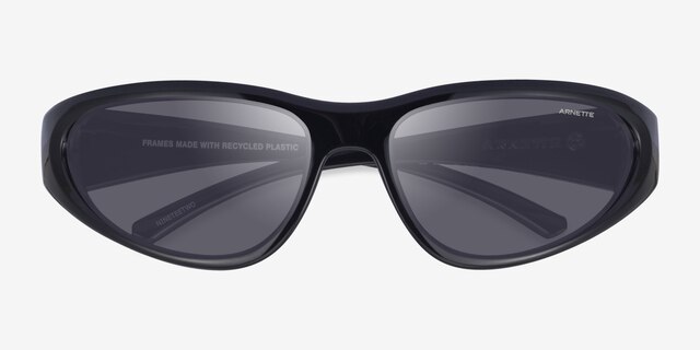 ARNETTE Nineteetwo Black Eco-friendlySunglass Frames from EyeBuyDirect, Closed View