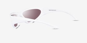 ARNETTE Nineteetwo Blanche Éco-responsable Soleil de Lunette de vue d'EyeBuyDirect, Vue de Côté