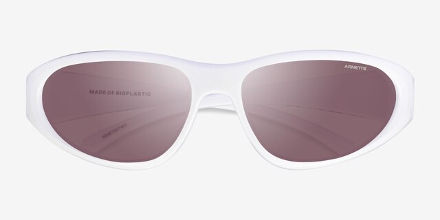 ARNETTE Nineteetwo White Eco-friendlySunglass Frames from EyeBuyDirect, Closed View