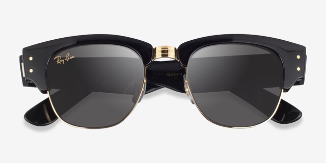 Ray-Ban RB0316S Black Gold MetalSunglass Frames from EyeBuyDirect, Closed View