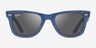 Ray-Ban RB2140 Wayfarer Photo Striped Blue AcetateSunglass Frames from EyeBuyDirect, Front View