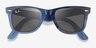 Ray-Ban RB2140 Wayfarer Photo Striped Blue AcetateSunglass Frames from EyeBuyDirect, Closed View