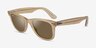 Ray-Ban RB2140 Wayfarer Photo Striped Brown AcetateSunglass Frames from EyeBuyDirect, Angle View