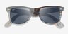 Ray-Ban RB2140 Wayfarer Photo Striped Light Blue AcetateSunglass Frames from EyeBuyDirect, Closed View