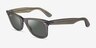 Ray-Ban RB2140 Wayfarer Photo Striped Gray AcetateSunglass Frames from EyeBuyDirect, Angle View