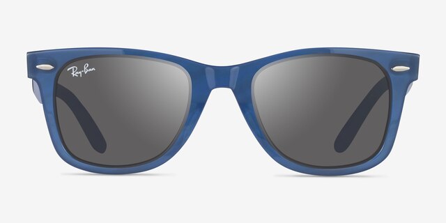Ray-Ban RB2140F Photo Striped Blue AcetateSunglass Frames from EyeBuyDirect, Front View