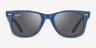 Ray-Ban RB2140F Photo Striped Blue AcetateSunglass Frames from EyeBuyDirect, Front View