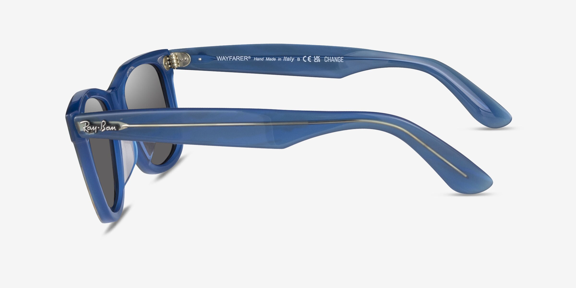 Ray-Ban RB2140F Wayfarer Change - Wayfarer Photo Striped Blue