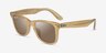 Ray-Ban RB2140F Photo Striped Brown AcetateSunglass Frames from EyeBuyDirect, Angle View