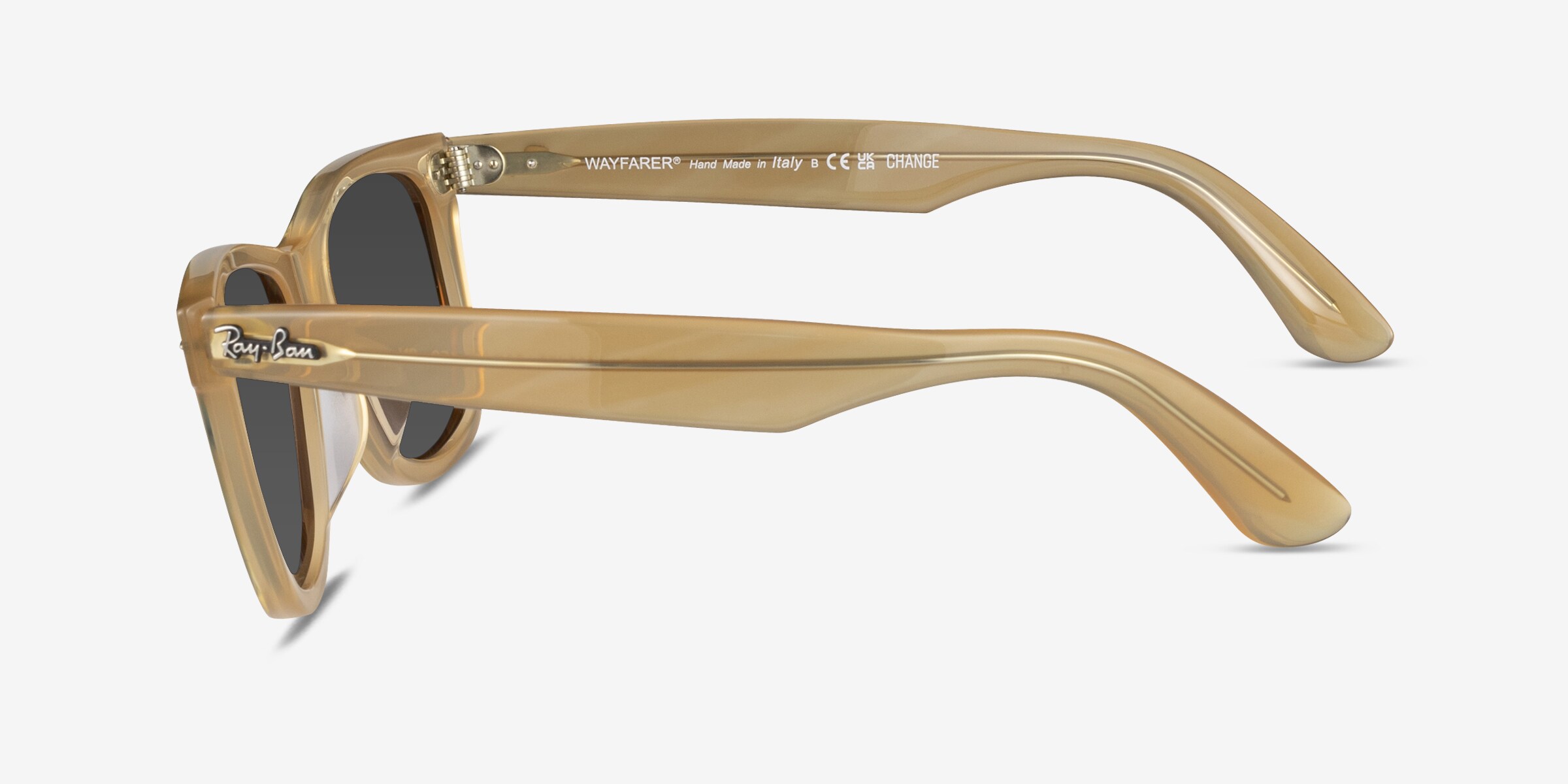 Ray-Ban RB2140F Wayfarer Change - Wayfarer Photo Striped Brown