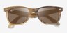 Ray-Ban RB2140F Photo Striped Brown AcetateSunglass Frames from EyeBuyDirect, Closed View