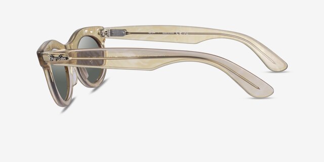 Ray-Ban RB2242 Photo Waves Brown PlastiqueSoleil de Lunette de vue d'EyeBuyDirect, Vue de Côté